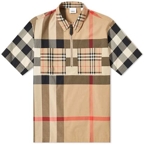 burberry half zip shirt